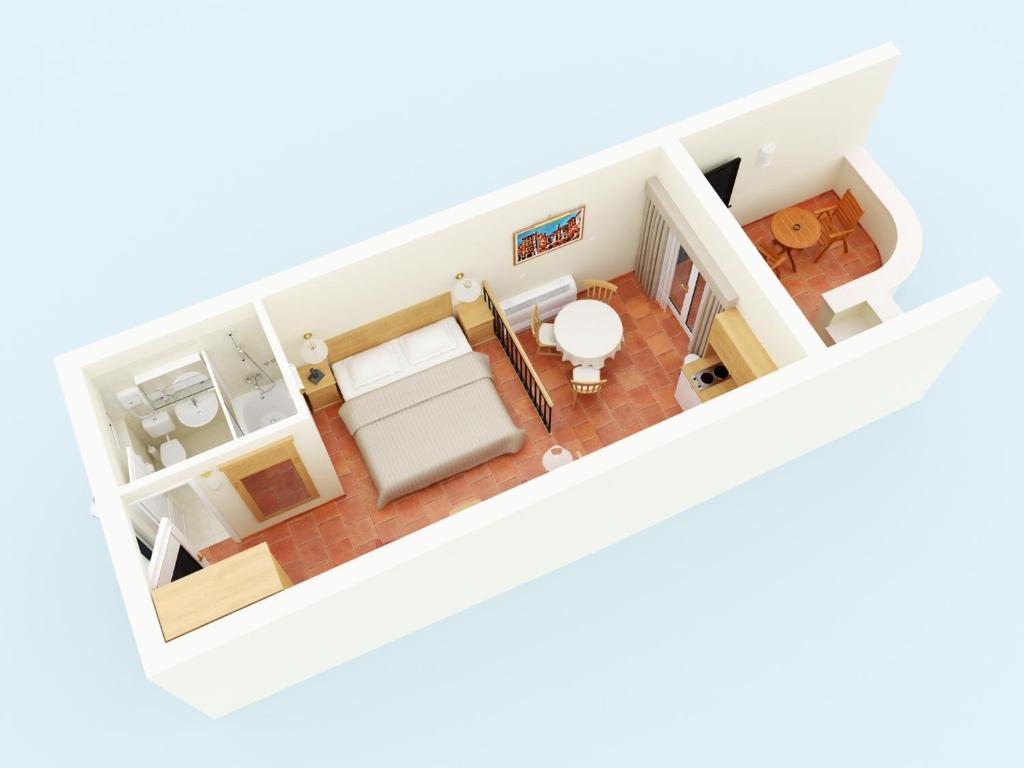 a rendering of a floor plan of a house at Apartments Bellevue Plava Laguna in Poreč