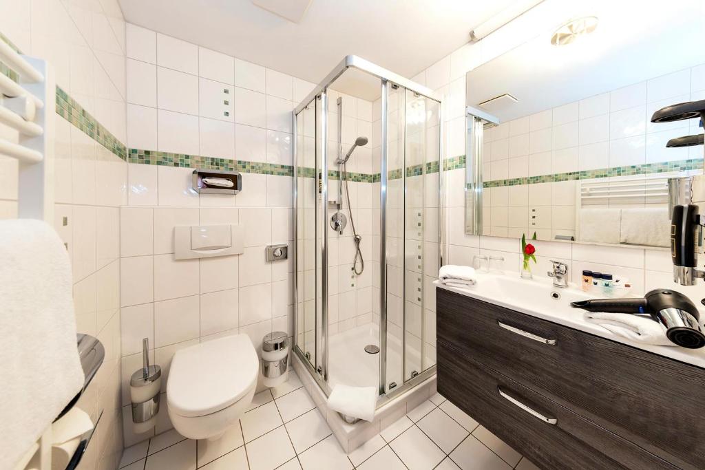 Koupelna v ubytování Hotel Blinkfüer