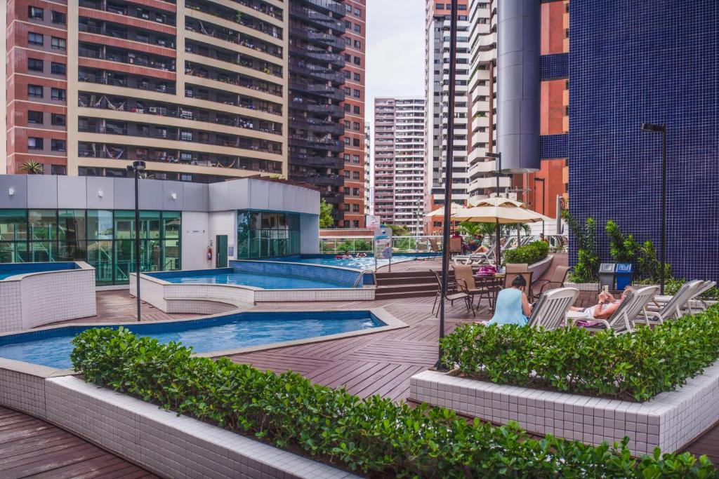  Lindo Flat Beach Class - Varanda com Tela