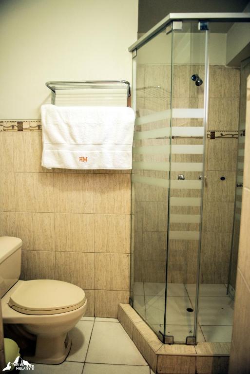Koupelna v ubytování Hotel Melanys
