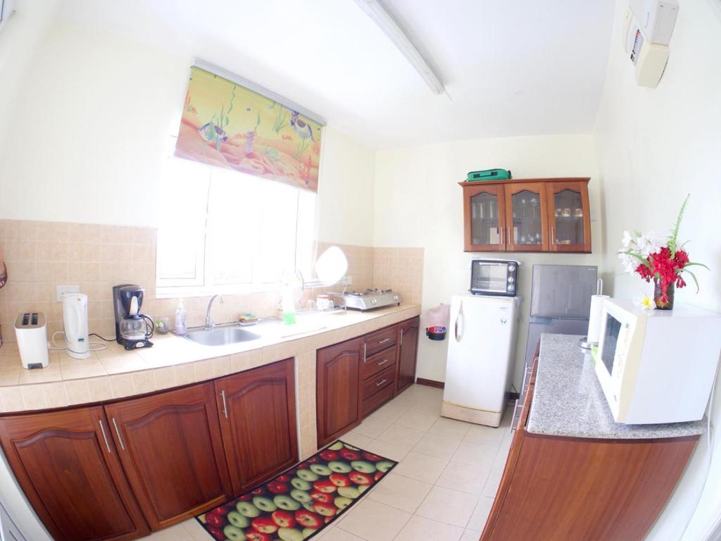 Kuchyň nebo kuchyňský kout v ubytování Azure Villa