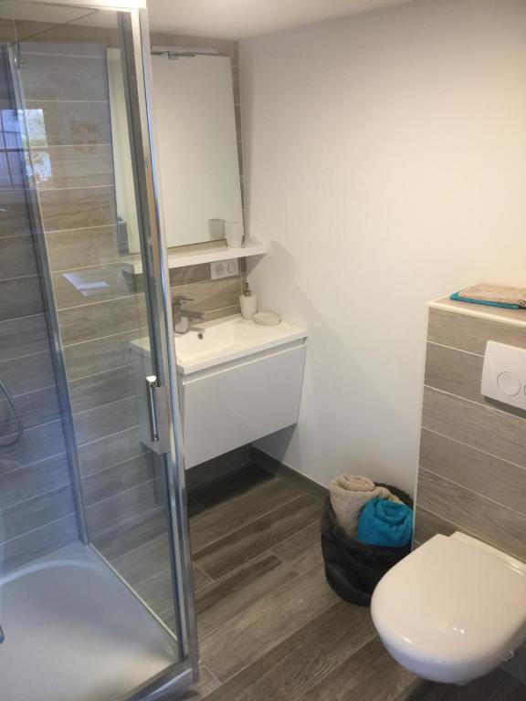 Koupelna v ubytování La Savoyarde, Chambre d'hôtes