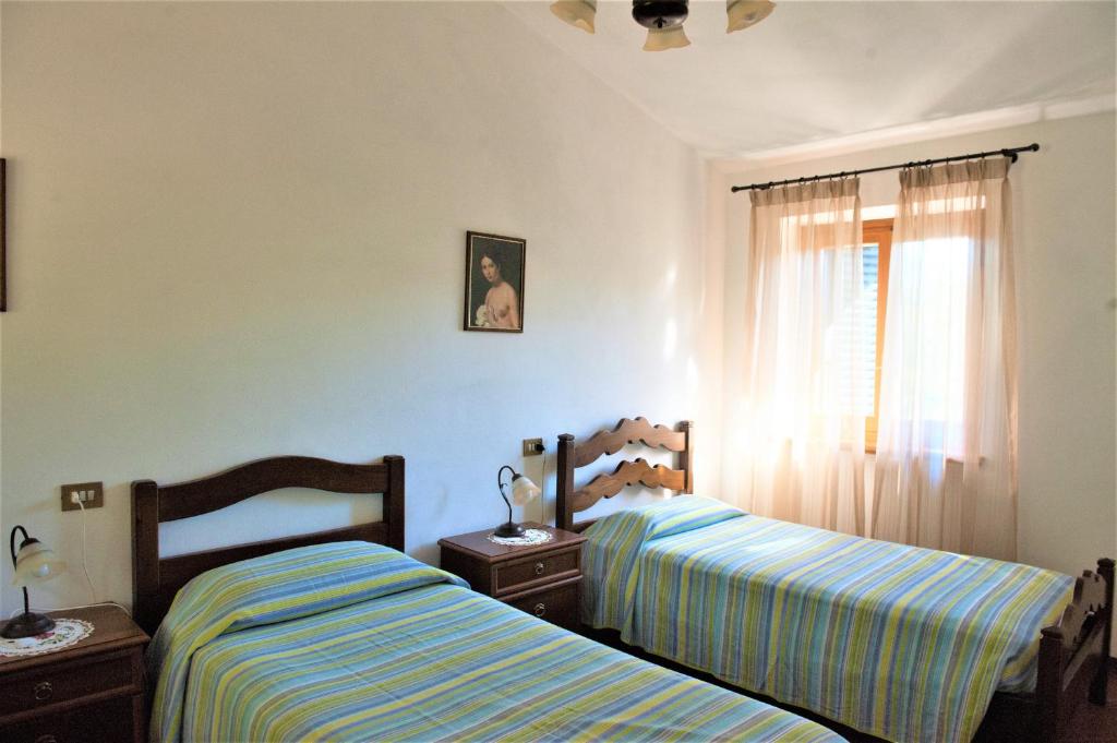 Łóżko lub łóżka w pokoju w obiekcie Casa delle Palme