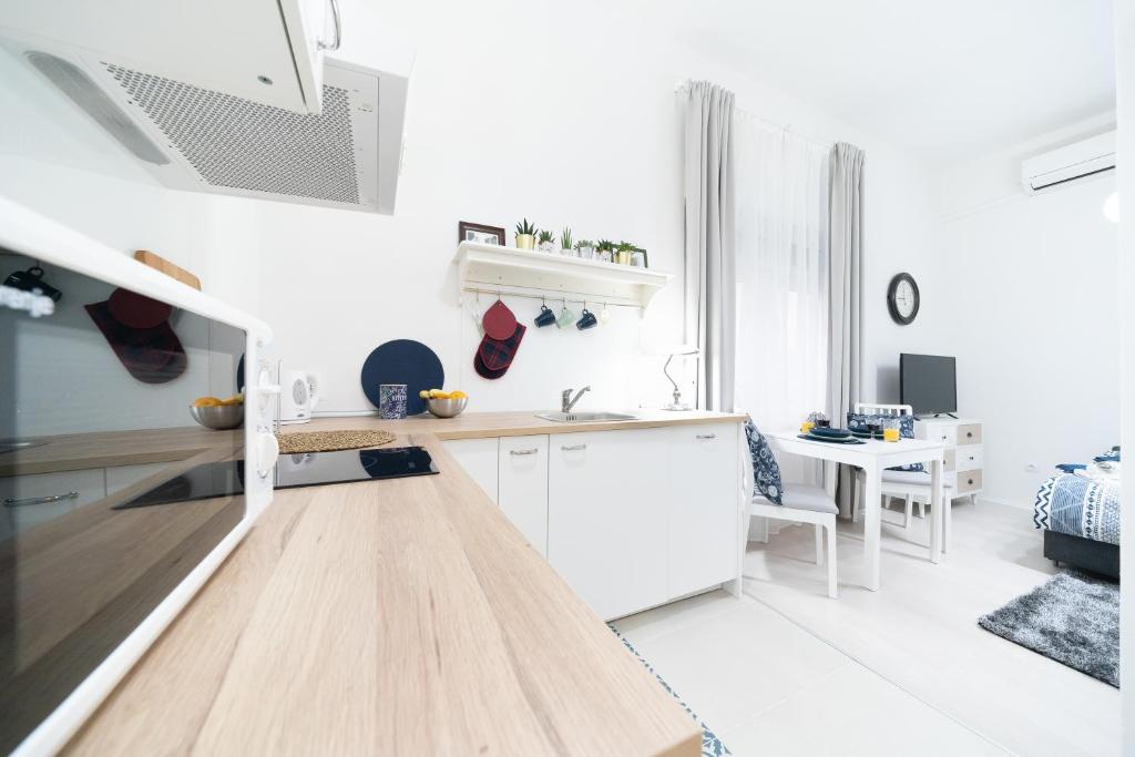 Kuchyňa alebo kuchynka v ubytovaní Studio Apartment Portić, self check-in