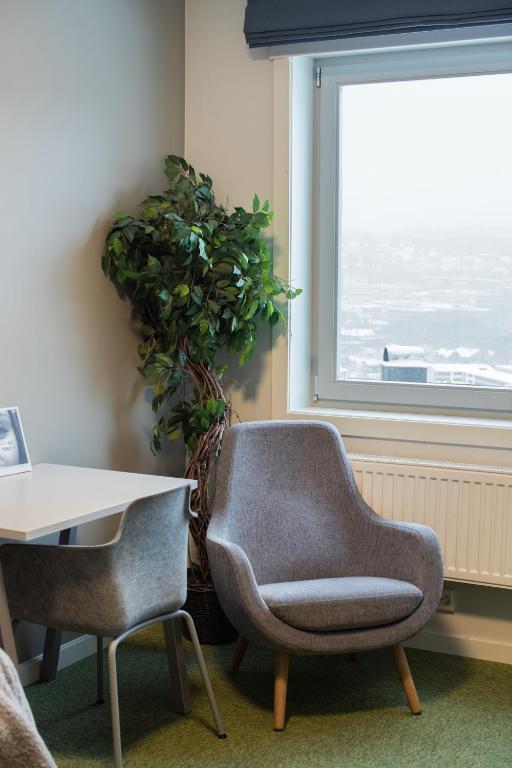 Posezení v ubytování Oslo Hostel Rønningen