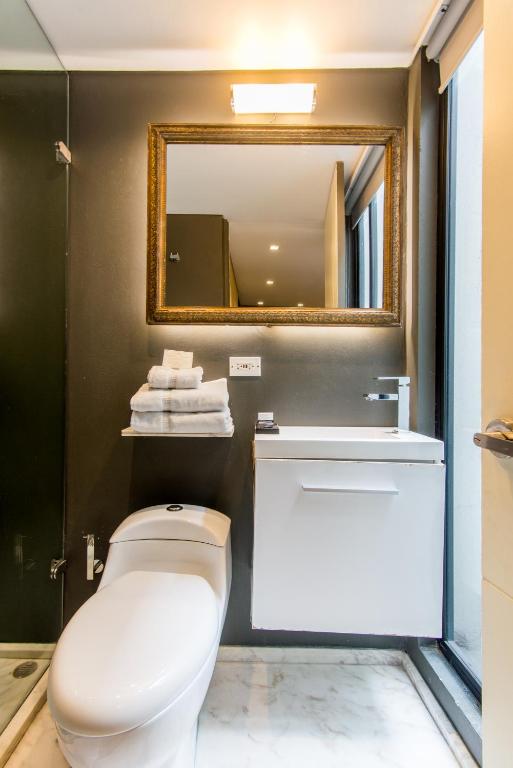 Koupelna v ubytování Hotel Regina