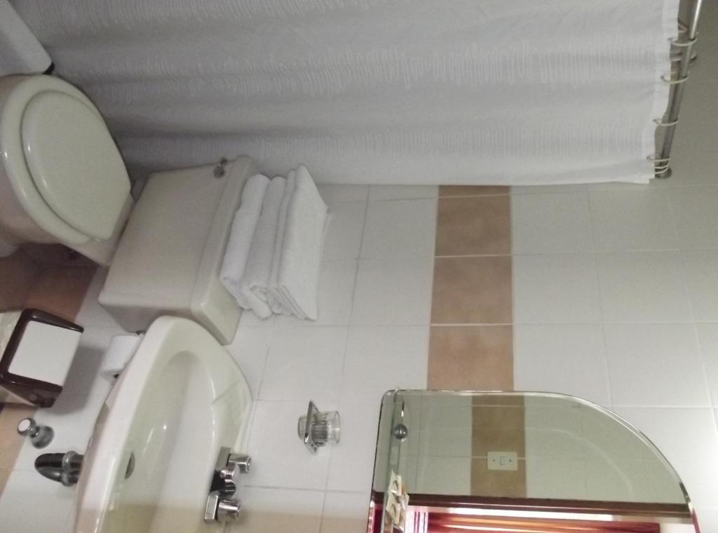 Koupelna v ubytování Hostal Gemina