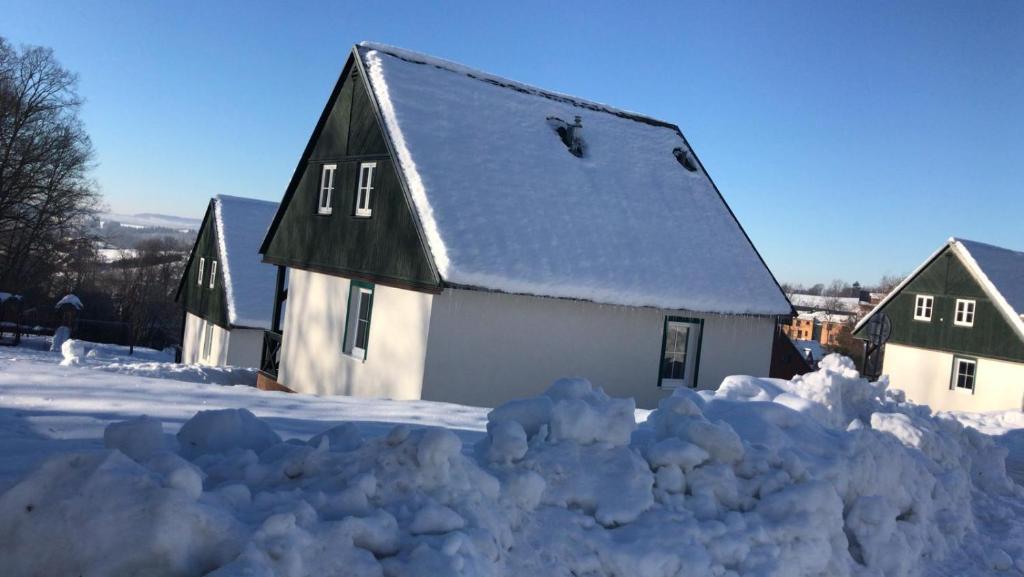 vila krkonoše v zimě