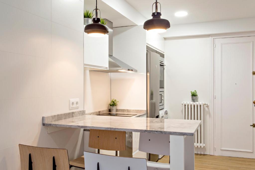 A kitchen or kitchenette at Apartamentos Logroño - Centro - Espolón