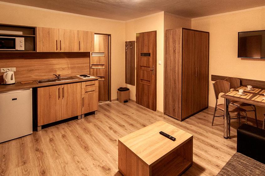 Kuchyňa alebo kuchynka v ubytovaní Apartmány Ďurik
