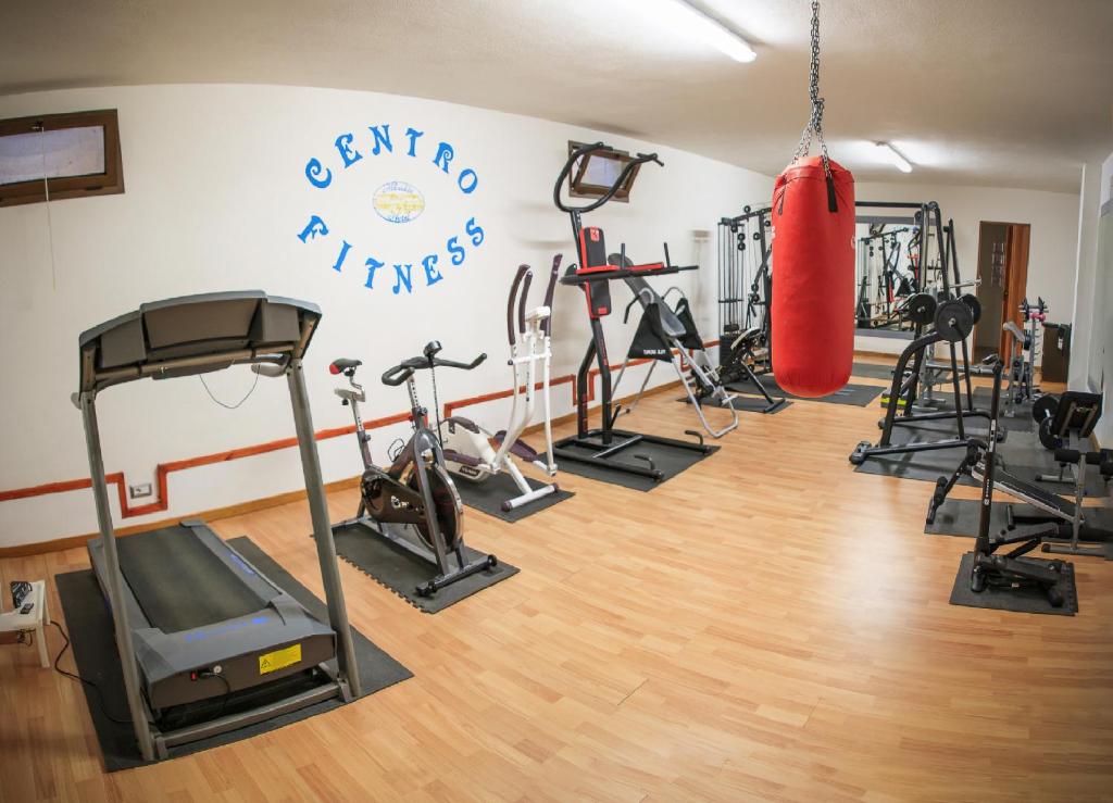 Fitness centrum a/nebo fitness zařízení v ubytování Abbaidda Hotel