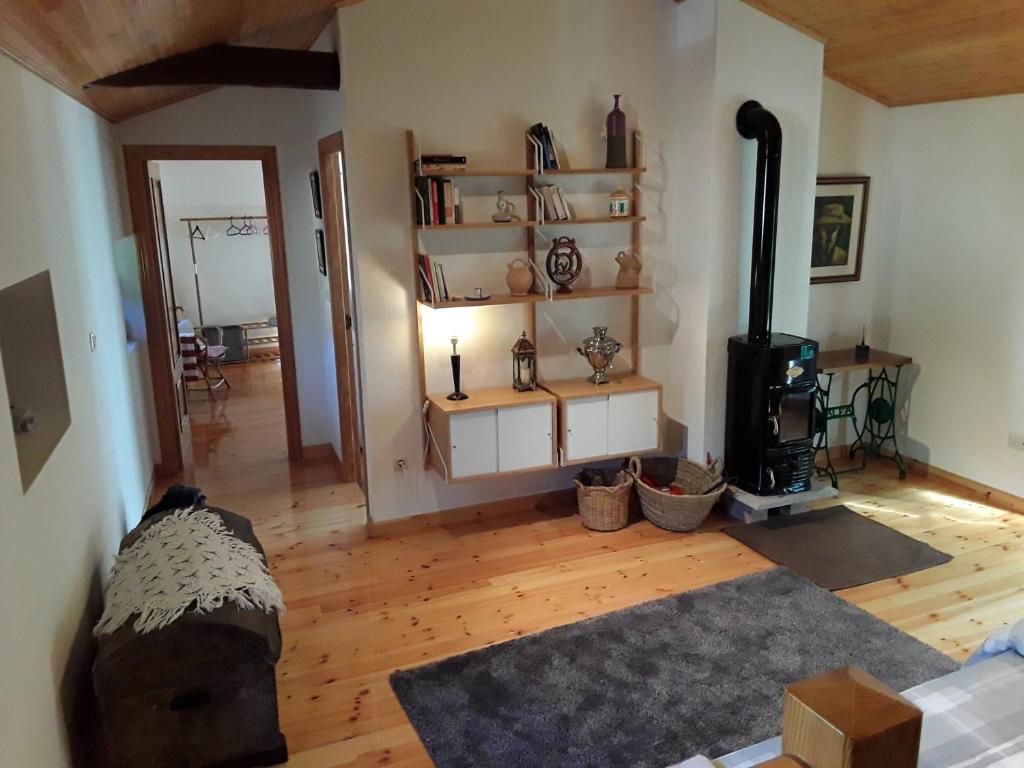 Posezení v ubytování A casa de Froxan