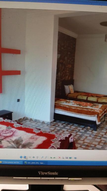 Postel nebo postele na pokoji v ubytování Auberge BAB IMOUZER
