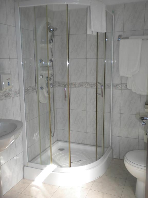 Koupelna v ubytování Hotel Ary