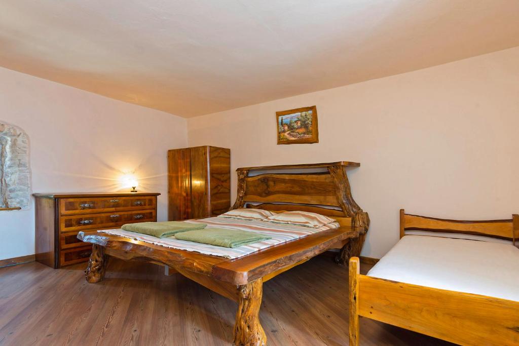 Posteľ alebo postele v izbe v ubytovaní Marina in Ližnjan (Haus für 4-6 Personen)