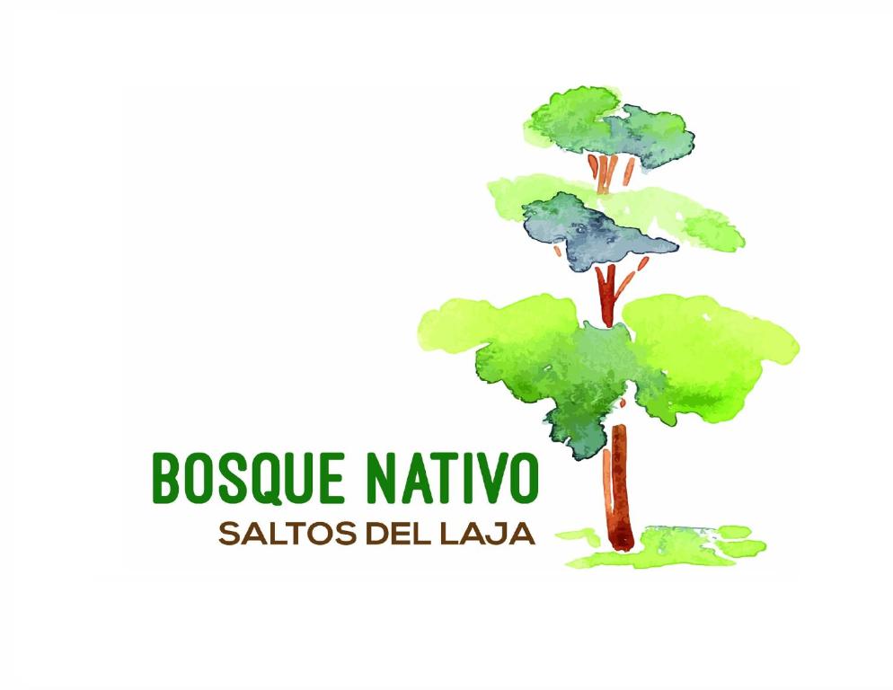 un logotipo de árbol con las palabras bosque nirvana en Bosque Nativo, en El Manzano