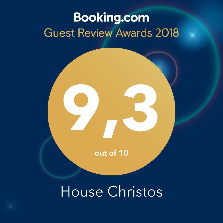 Certifikát, hodnocení, plakát nebo jiný dokument vystavený v ubytování Christos House