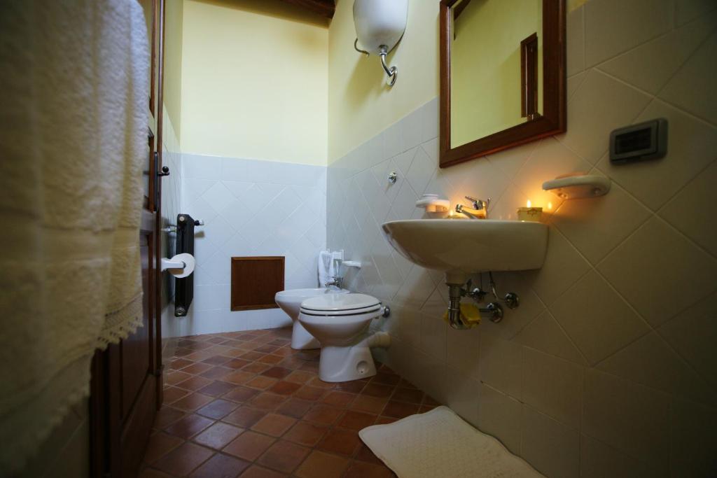 Koupelna v ubytování B&B Sciabakè