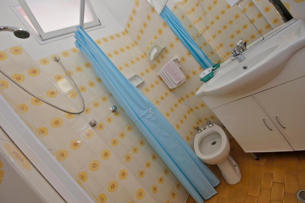 Koupelna v ubytování Hotel Victory