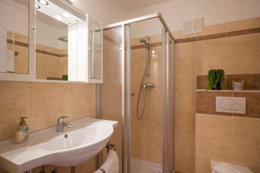Koupelna v ubytování Appartements Rofangarten