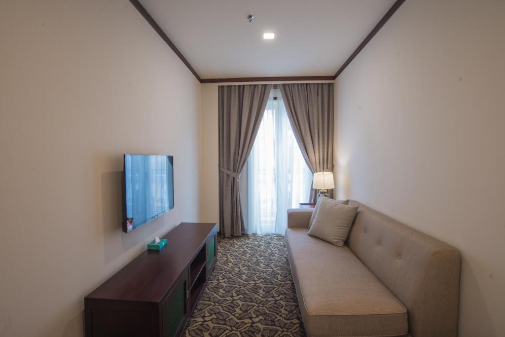 Posezení v ubytování Riviera Suites Melaka