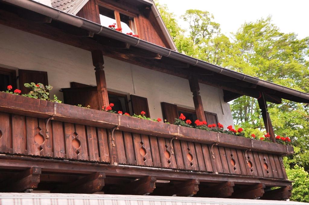 Balkón nebo terasa v ubytování Gasthof Schluff