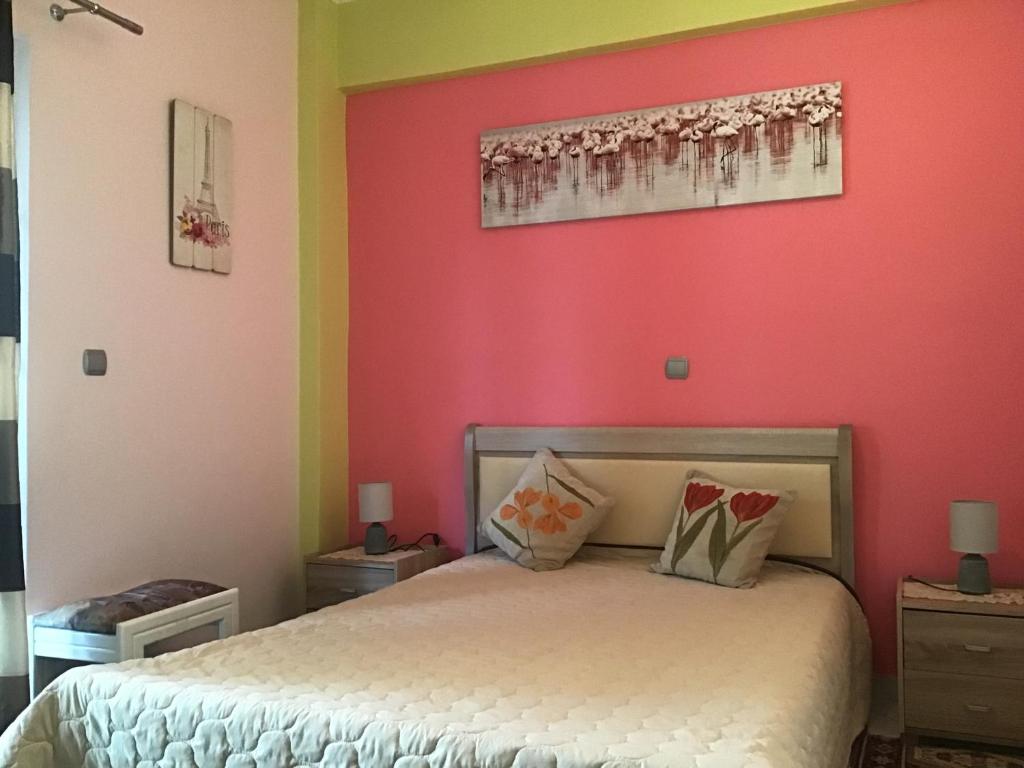 Postel nebo postele na pokoji v ubytování Zois' House