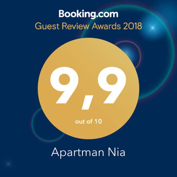 Certifikát, ocenenie alebo iný dokument vystavený v ubytovaní Apartman Nia