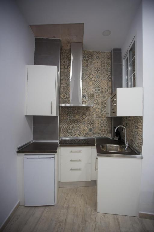 Kuchyňa alebo kuchynka v ubytovaní Apartamentos Catedral
