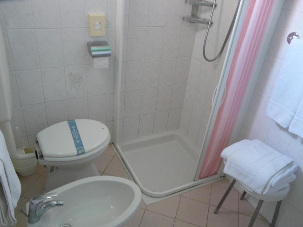 Koupelna v ubytování Hotel Vecchia Rimini