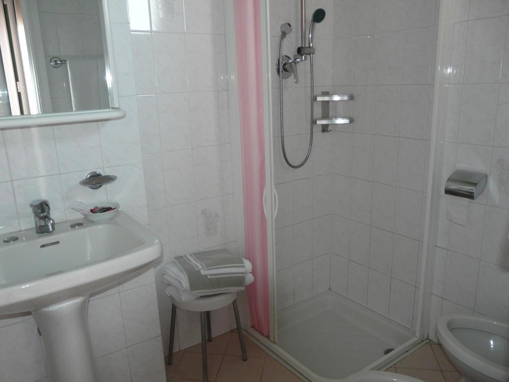 Koupelna v ubytování Hotel Vecchia Rimini