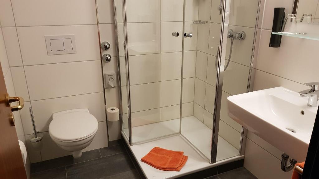 Koupelna v ubytování Hotel Walz