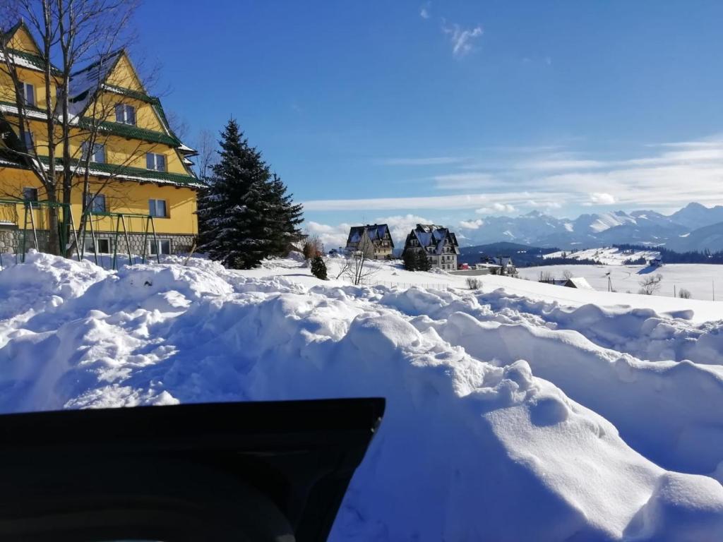 グリツァルフにあるU Bafiiの家の前の積雪