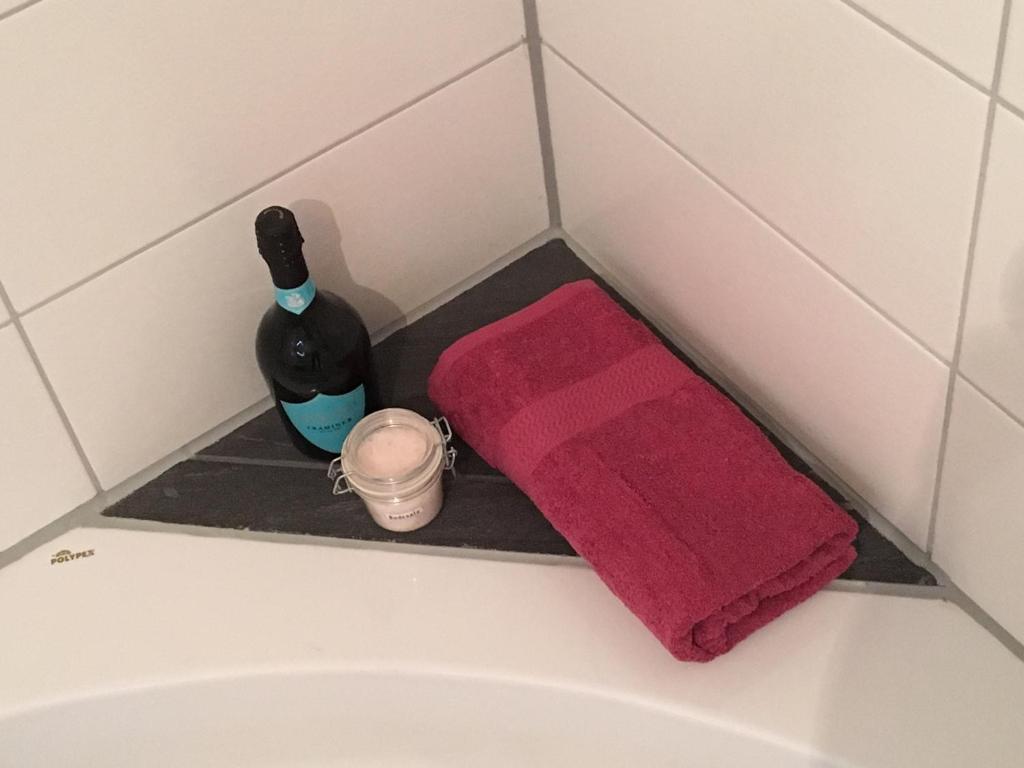 Koupelna v ubytování Ferienwohnung Unsere Mühle