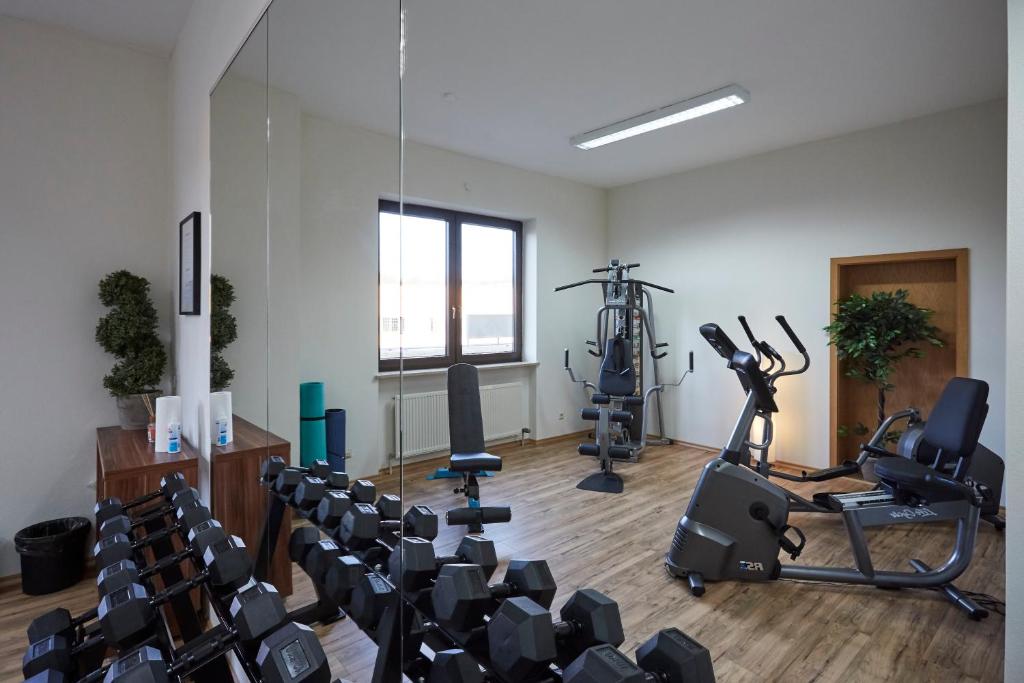 Fitness centrum a/nebo fitness zařízení v ubytování Korbstadthotel Krone