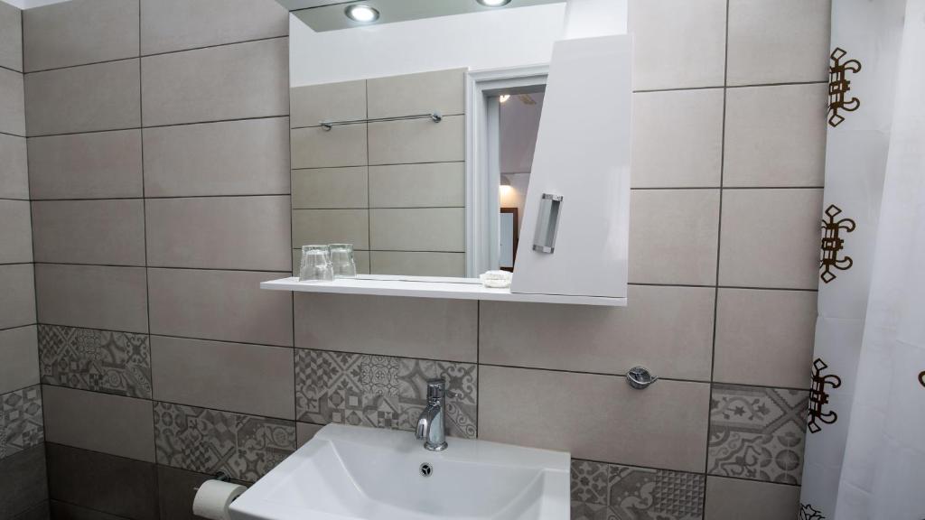 Koupelna v ubytování Hotel Sofia