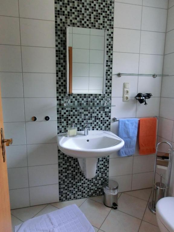 Koupelna v ubytování Ullas Gästehaus