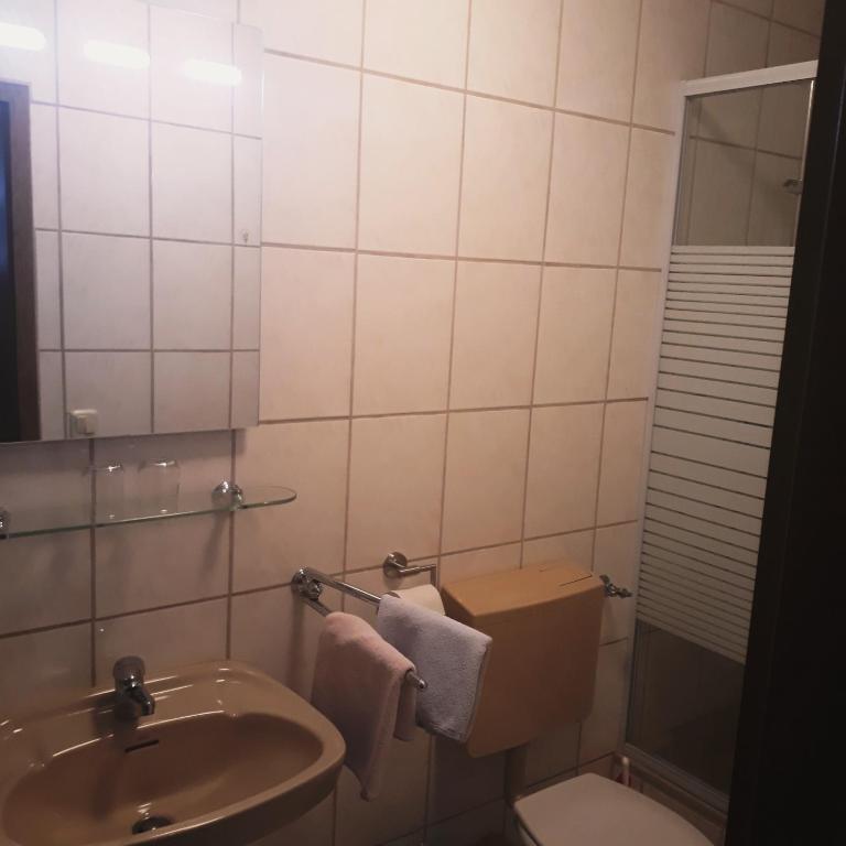 Koupelna v ubytování Pension Brix