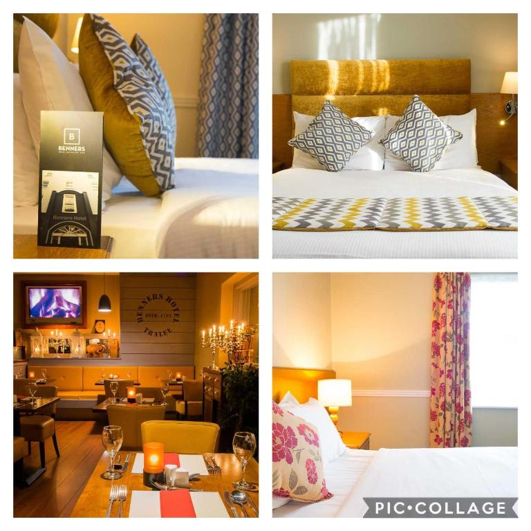 Postel nebo postele na pokoji v ubytování Tralee Benners Hotel