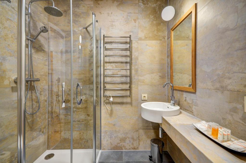 Koupelna v ubytování hotel Chmelnice