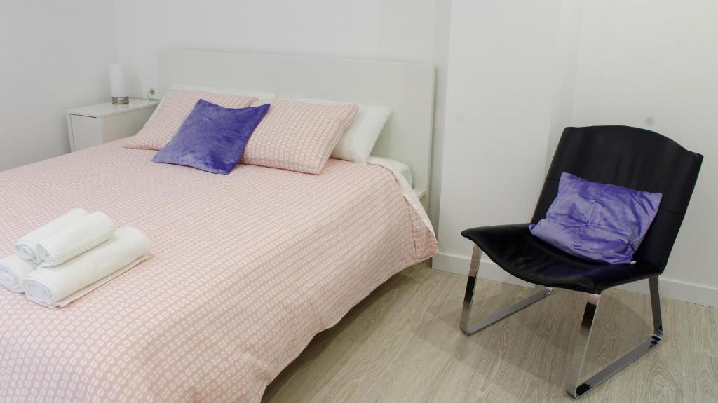 Postel nebo postele na pokoji v ubytování Piso Lagunero Acogedor