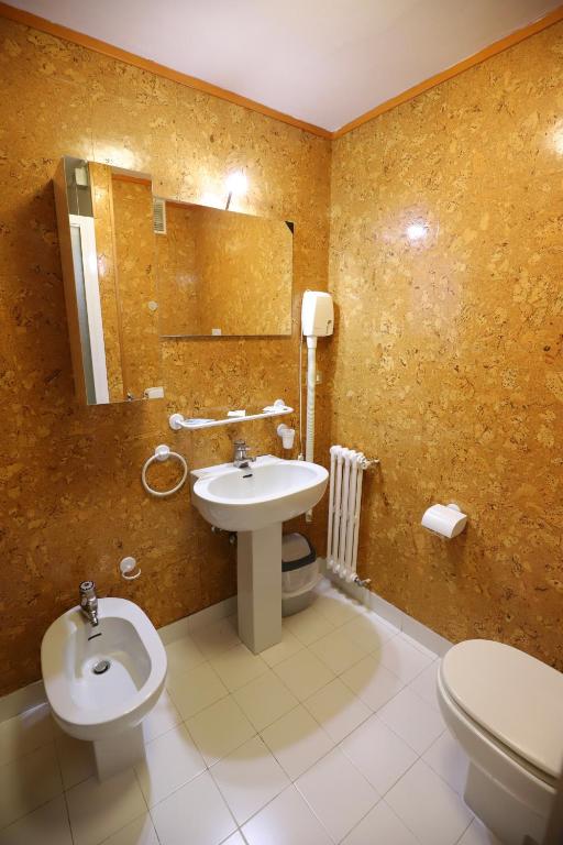 Koupelna v ubytování Hotel lo Stambecco
