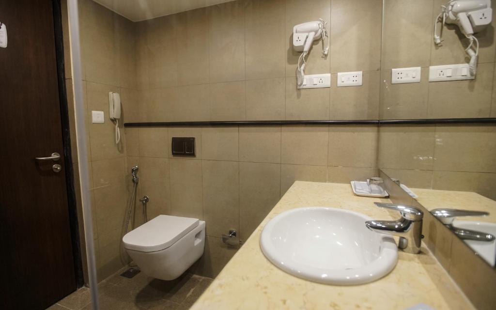 Koupelna v ubytování Jaag Hotel