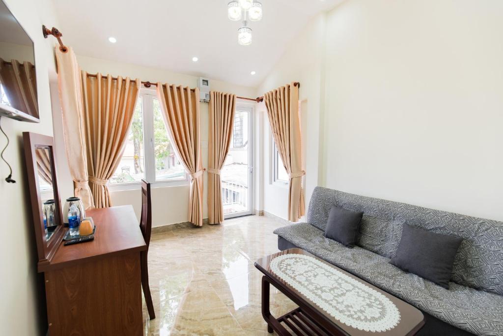 Predel za sedenje v nastanitvi Mỹ Kim Villa