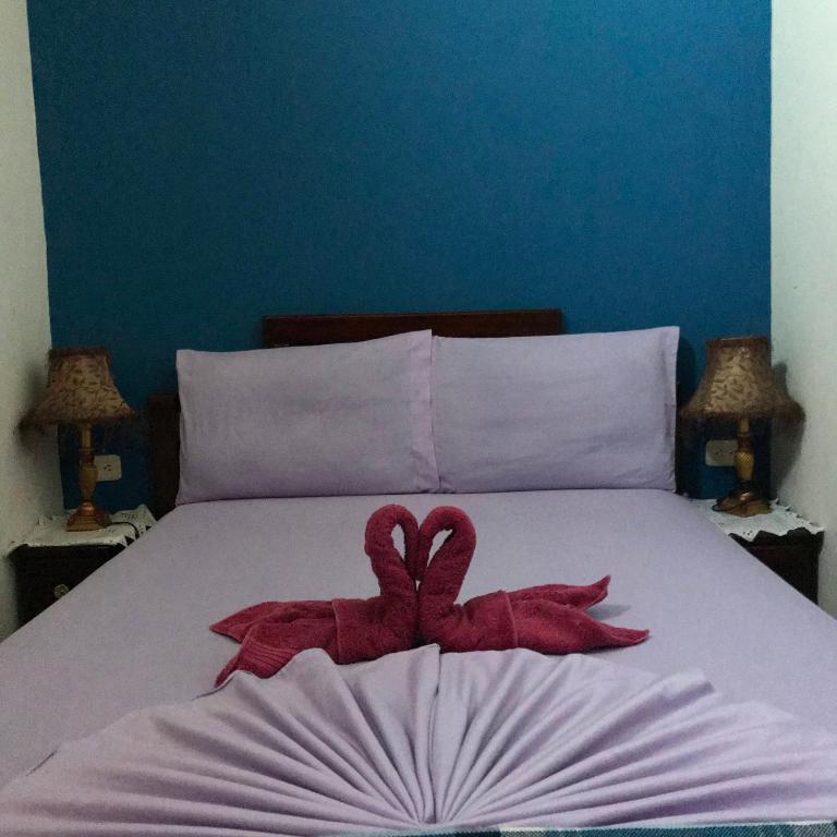 Postel nebo postele na pokoji v ubytování Hostal Puerto Azul