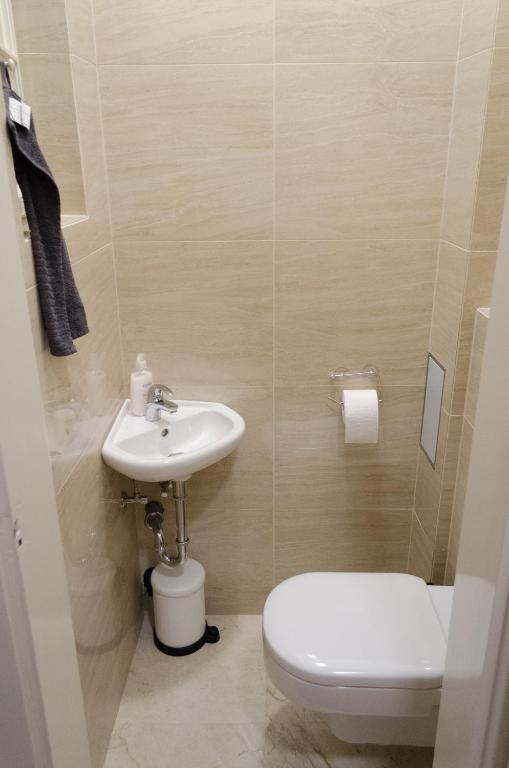 Koupelna v ubytování Oltec Apartment Brno