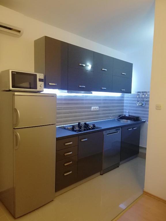 Kuchyňa alebo kuchynka v ubytovaní Apartmani Poljanec