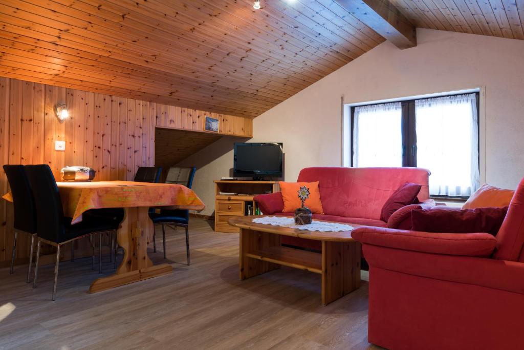 TV a/nebo společenská místnost v ubytování Apartments Orphelja