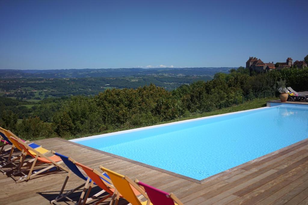 Bazén v ubytování Le Relais de Castelnau nebo v jeho okolí