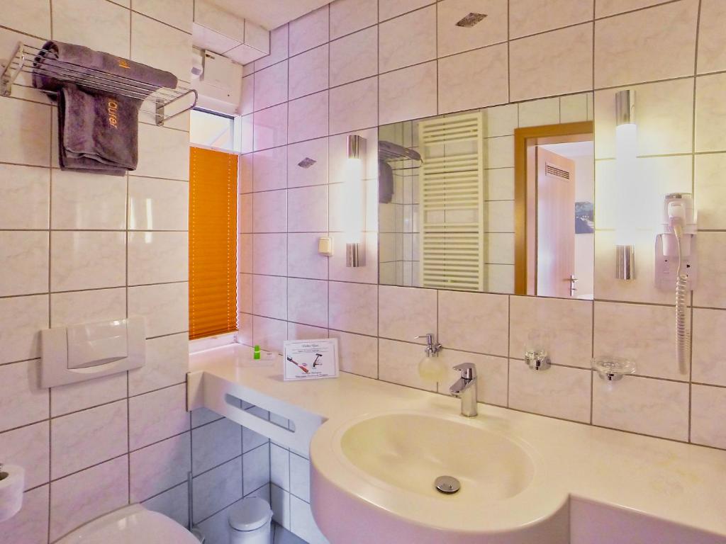 Koupelna v ubytování Hotel Maurer